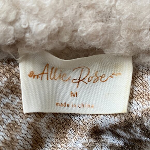 Plaid Teddy Sherpa Shacket Wm Sz M Brown Shirt Jacket Oversized Country Western - Picture 12 of 14